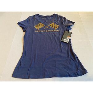 Harley-Davidson Women's Blue Retro Race Flag